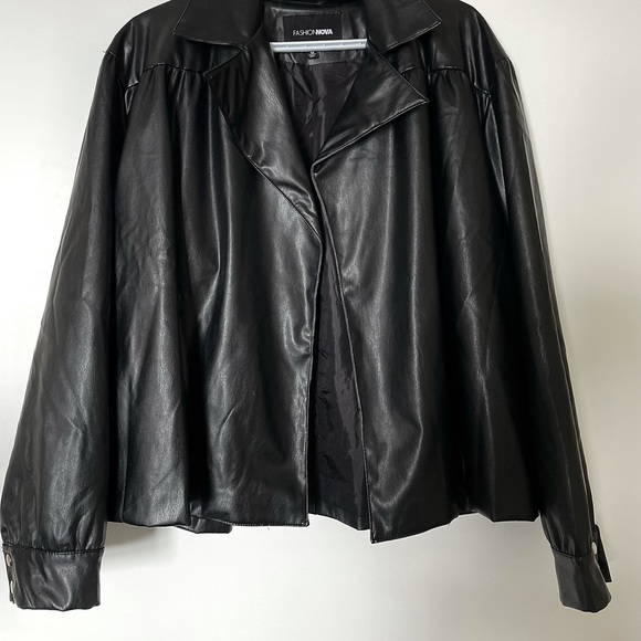 Leather street style jacket - Picture 2 of 7